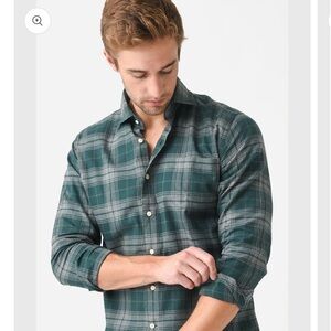 Peter Millar Button down Green Plaid Shirt cotton size XL